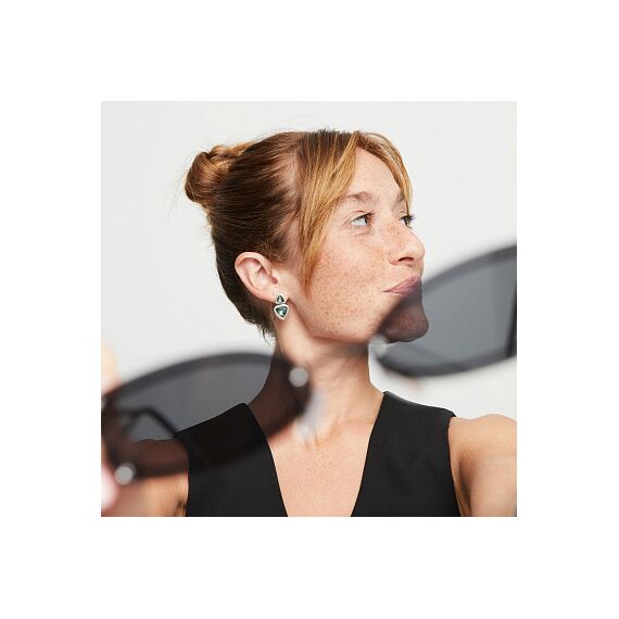 Серебряные серьги с кристаллами Сваровски UNOde50 Ser Camaleonica, изображение 3