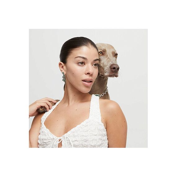 Серебряные серьги с кристаллами Сваровски UNOde50 Ser Camaleonica, изображение 3