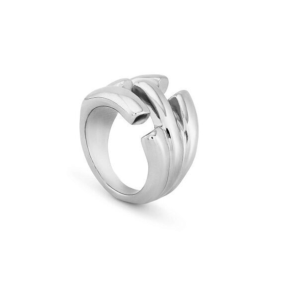 Серебряное кольцо женское широкое UNOde50 Electrik, Размер (мм): 17,3-17,7