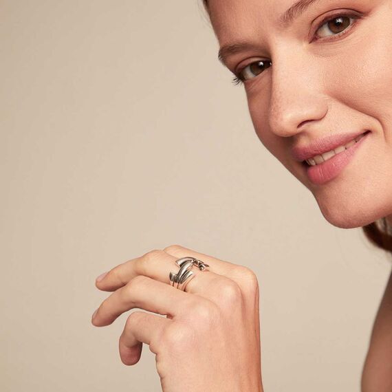 Серебряное кольцо женское широкое UNOde50 Electrik, Размер (мм): 17,3-17,7, изображение 5