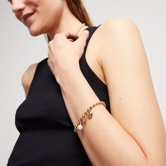 Золотая подвеска с кристаллом Сваровски Сердце UNOde50 Hazte Uno, изображение 3