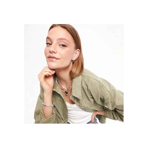 Серебряное ожерелье женское с кристаллом Сваровски UNOde50 Ser Valiente, изображение 4