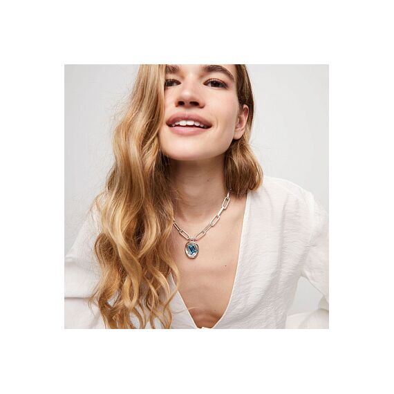 Серебряное ожерелье женское с кристаллом Сваровски UNOde50 Ser Valiente, изображение 4