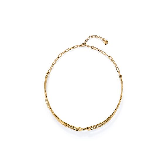 Золотое ожерелье женское двойное с топазом UNOde50 Ser Indomable, изображение 2