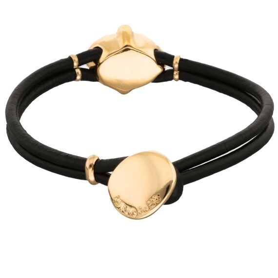 Кожаный браслет с золотом и кристаллом UNOde50 Ser Deslumbrante, изображение 2