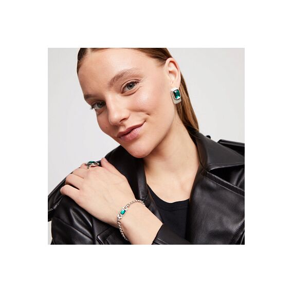 Серебряный браслет с кристаллом Сваровски UNOde50 Ser Magnetica, изображение 4