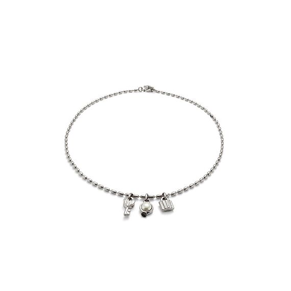 Женское ожерелье серебряное цепочка с подвесками и жемчугом UNOde50 Ser Unico, изображение 2