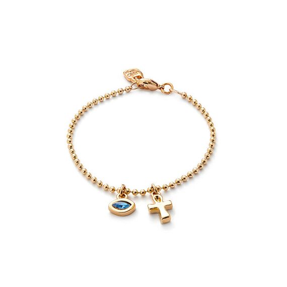 Золотой браслет с кристаллом Сваровски UNOde50 Ser Unico, Размер (мм): 165