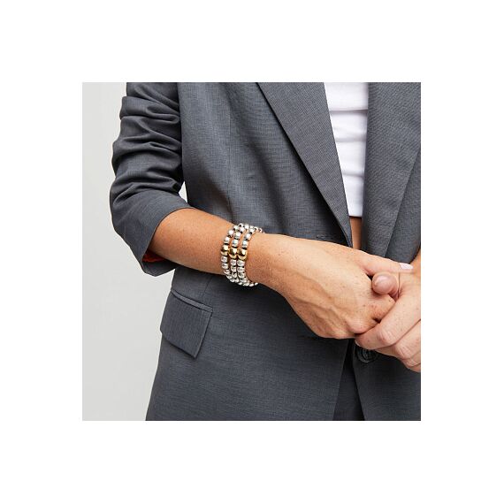 Серебряный браслет многослойный с бусинами UNOde50 Ser Intrepida, Размер (мм): 155, изображение 5