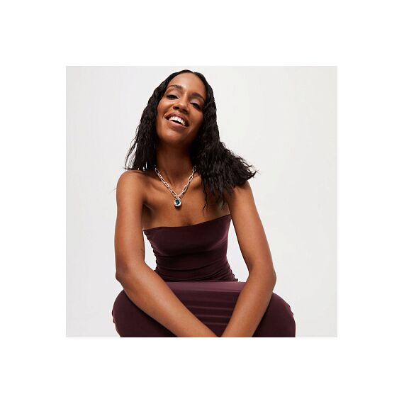 Серебряное ожерелье женское с кристаллом Сваровски UNOde50 Ser Valiente, изображение 4