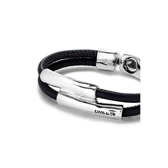 Кожаный браслет с серебром UNOde50 Ser Natural, Размер (мм): 195, изображение 3