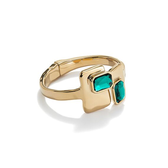 Золотой браслет жесткий с кристаллами Сваровски UNOde50 Ser Magnetica, Размер (мм): 165, изображение 2