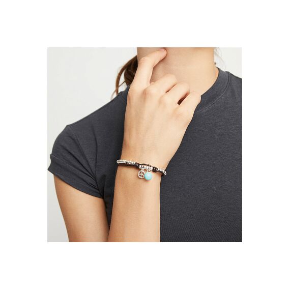 Серебряный браслет на коже с муранским стеклом UNOde50 Ser Fascinante, Размер (мм): 155, изображение 4