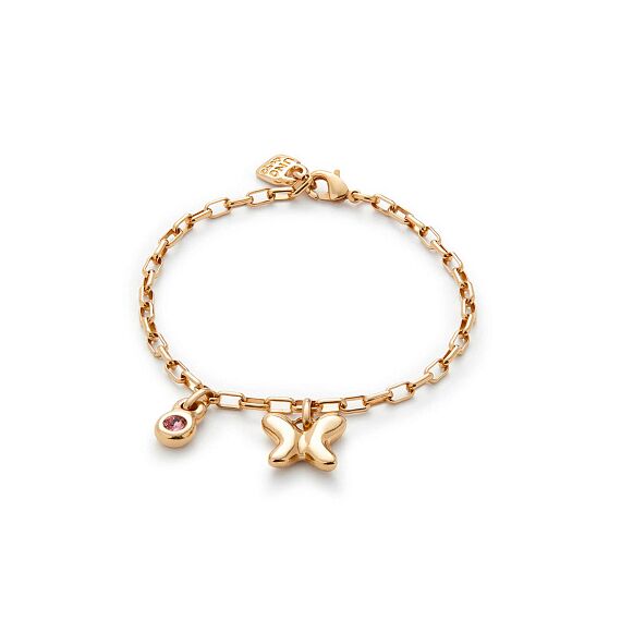 Золотой браслет женский с подвеской и кристаллом Сваровски UNOde50 Ser Unico, Размер (мм): 165