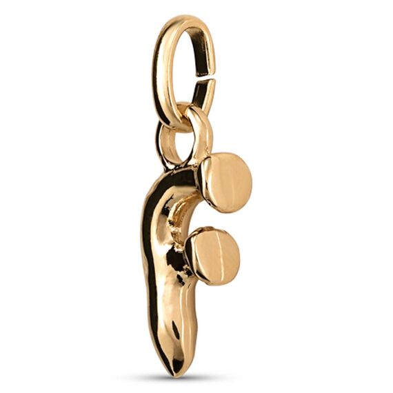 Золотая подвеска Буква F малая UNOde50, изображение 2
