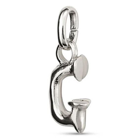 Серебряная подвеска Буква G малая UNOde50, изображение 2