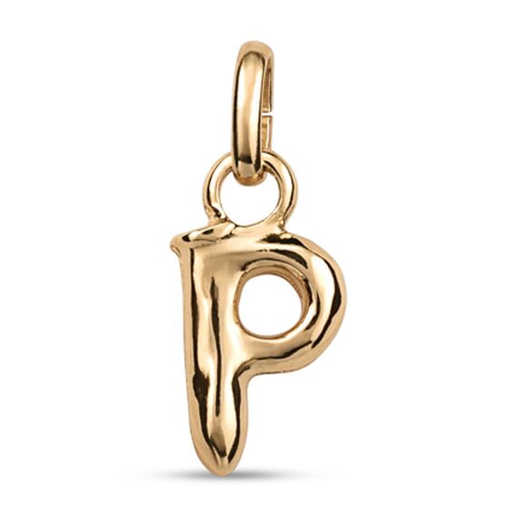 Золотая подвеска Буква P малая UNOde50