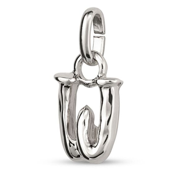 Серебряная подвеска Буква W малая UNOde50, изображение 2