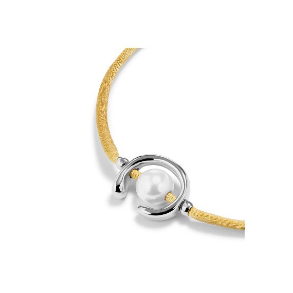 Браслет женский с жемчугом Медовый UNOde50 Ser Diferente, изображение 3