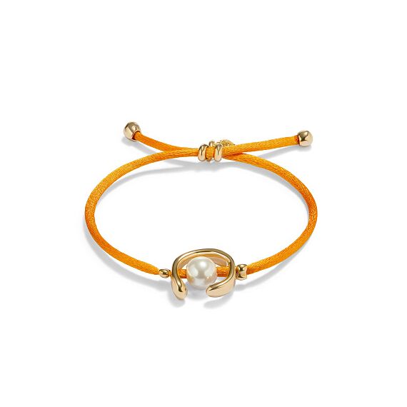 Браслет женский с жемчугом Оранжевый UNOde50 Ser Diferente