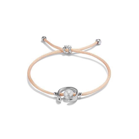 Персиковый браслет женский с жемчугом UNOde50 Ser Diferente