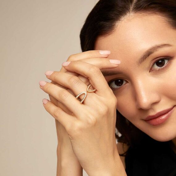 Золотое кольцо женское с топазами UNOde50 Stand out Topaz, Размер (мм): 18,3-18,7, изображение 4