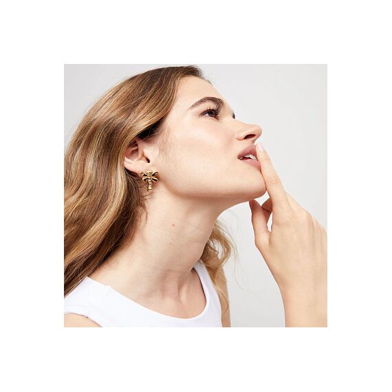 Золотые серьги женские Стрекоза UNOde50 Ser Rebelde, изображение 4