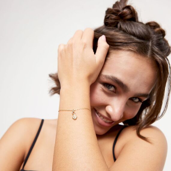 Золотая подвеска женская Хамса UNOde50 Hazte Uno, изображение 3