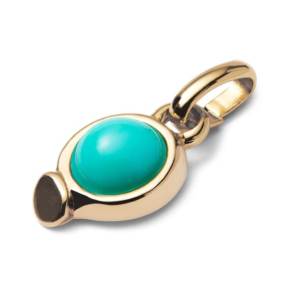 Золотая подвеска с натуральным камнем Круг UNOde50 Hazte Uno, изображение 2