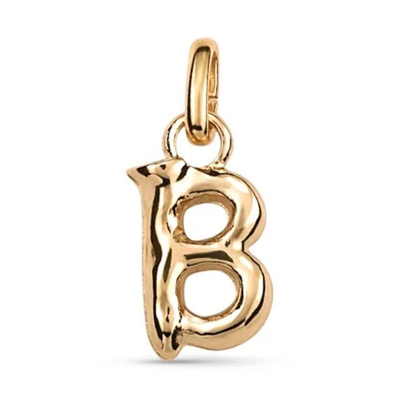 Золотая подвеска Буква B малая UNOde50