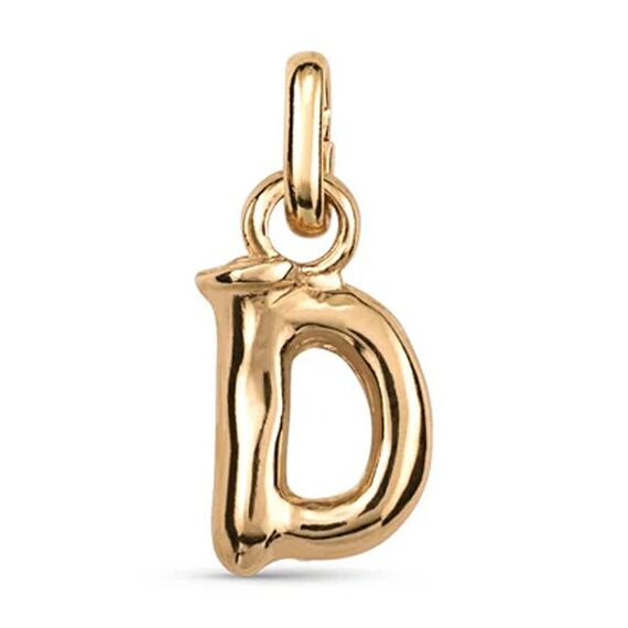Золотая подвеска Буква D малая UNOde50