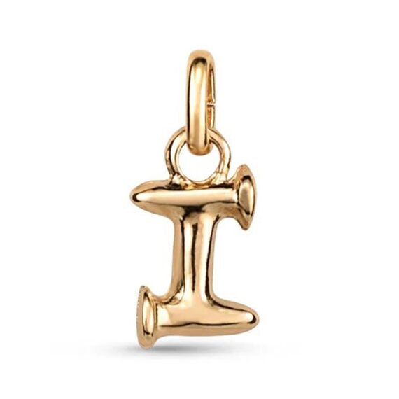 Золотая подвеска Буква I малая UNOde50