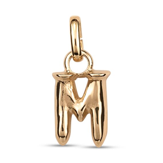 Золотая подвеска Буква М малая UNOde50