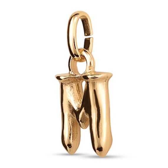 Золотая подвеска Буква М малая UNOde50, изображение 2