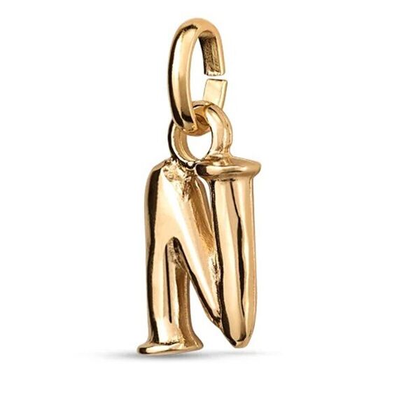 Золотая подвеска Буква N малая UNOde50, изображение 2