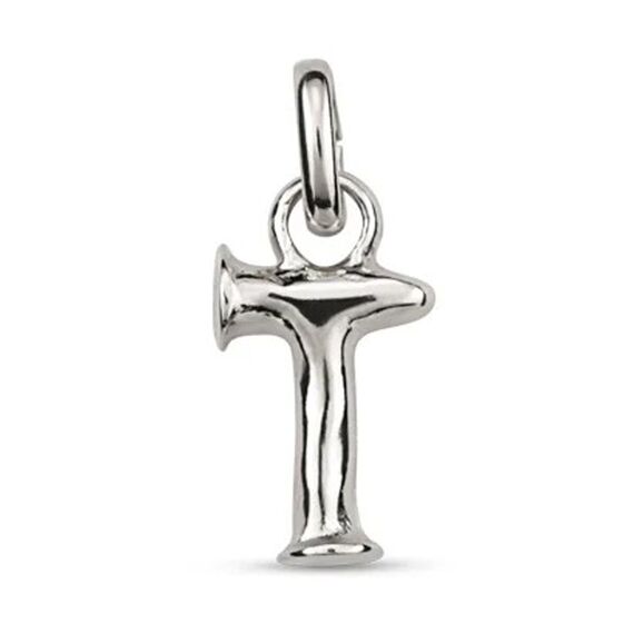 Серебряная подвеска Буква T малая UNOde50