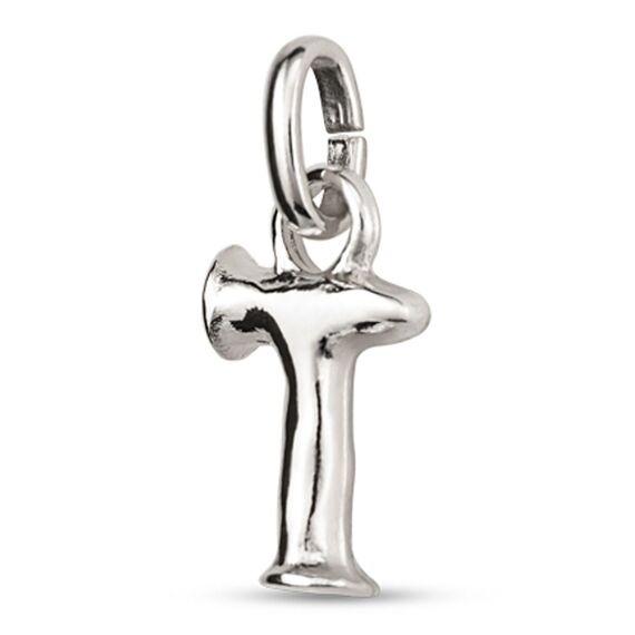 Серебряная подвеска Буква T малая UNOde50, изображение 2