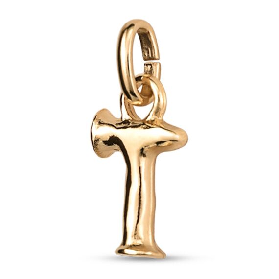 Золотая подвеска Буква T малая UNOde50, изображение 2