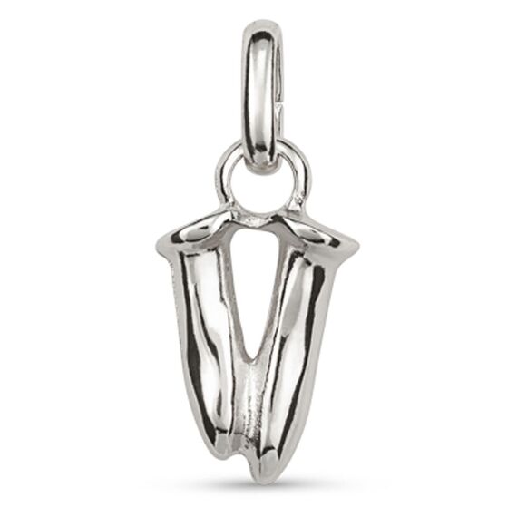 Серебряная подвеска Буква V малая UNOde50