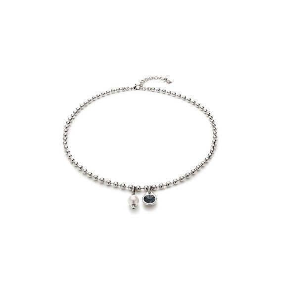 Женское ожерелье серебряное с кристаллом Сваровски и жемчугом UNOde50 Ser Unico, изображение 2