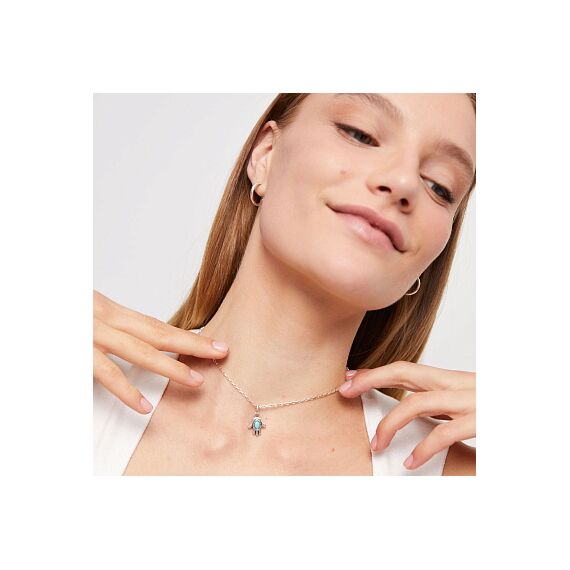 Серебряное ожерелье женское с муранским стеклом UNOde50 Ser Unico, изображение 4