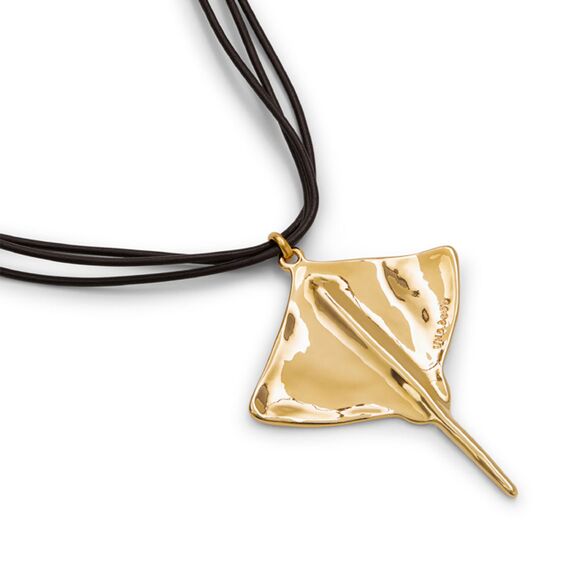 Кожаное ожерелье с золотом со скатом UNOde50 Ser Majestuosa, изображение 3