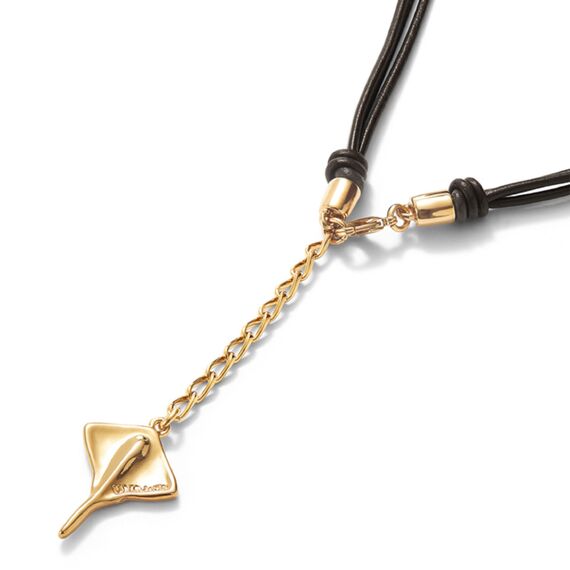Кожаное ожерелье с золотом со скатом UNOde50 Ser Majestuosa, изображение 4
