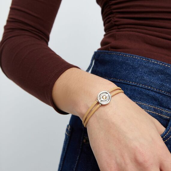 Кожаный браслет женский с серебром и цирконием UNOde50 Ser Intuitiva, изображение 5