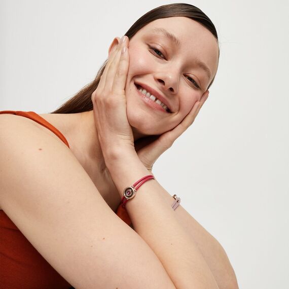 Кожаный браслет женский с серебром и цирконием UNOde50 Ser Intuitiva, изображение 5