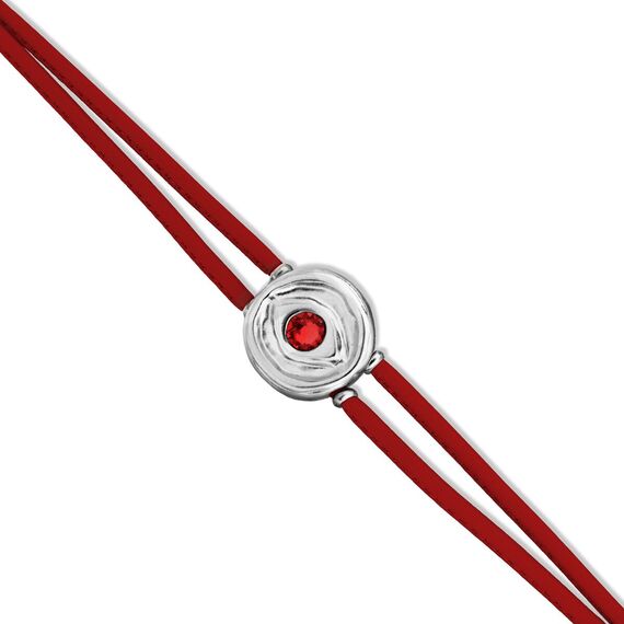 Кожаный браслет женский с серебром и цирконием UNOde50 Ser Intuitiva, изображение 3