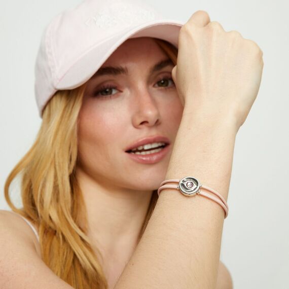 Кожаный браслет женский с серебром и цирконием UNOde50 Ser Intuitiva, изображение 4