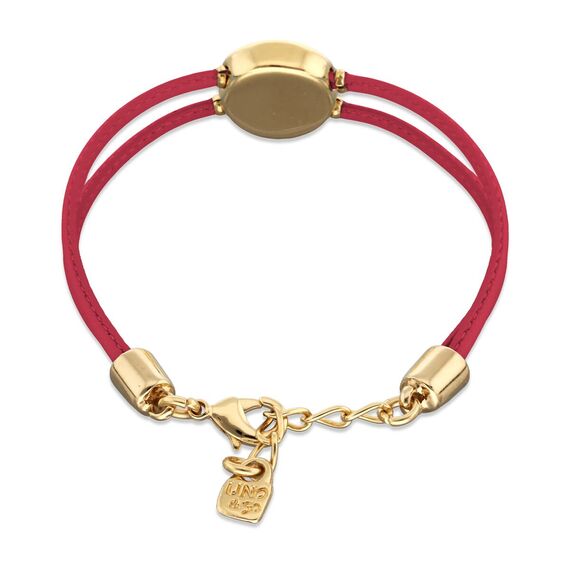 Кожаный браслет женский с золотом и цирконием UNOde50 Ser Intuitiva, изображение 2