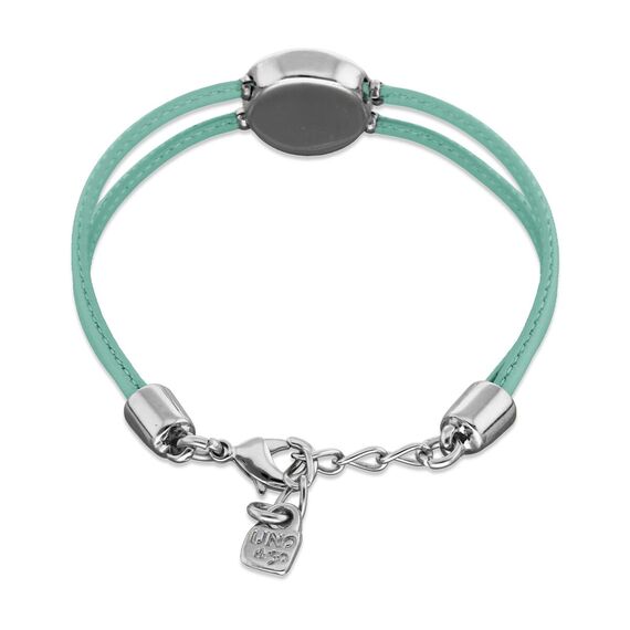 Кожаный браслет женский с серебром и цирконием UNOde50 Ser Intuitiva, изображение 2