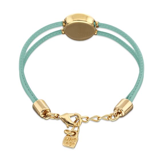 Кожаный браслет женский с золотом и цирконием UNOde50 Ser Intuitiva, изображение 2